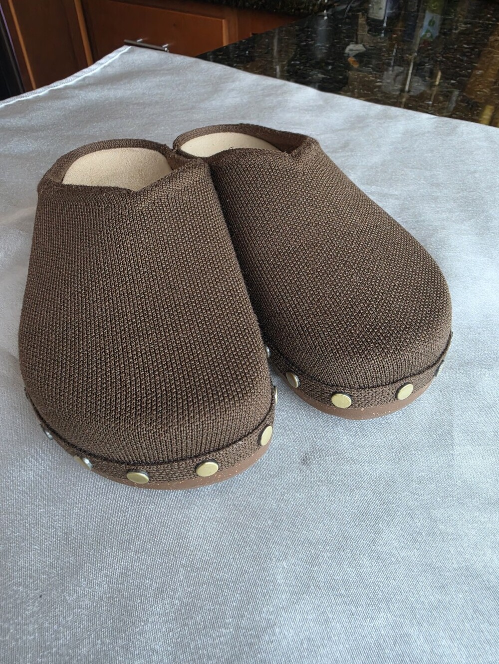 Rothy's The Casual Clog Studded in Cinnamon Sz 7 - Picture 11 of 13